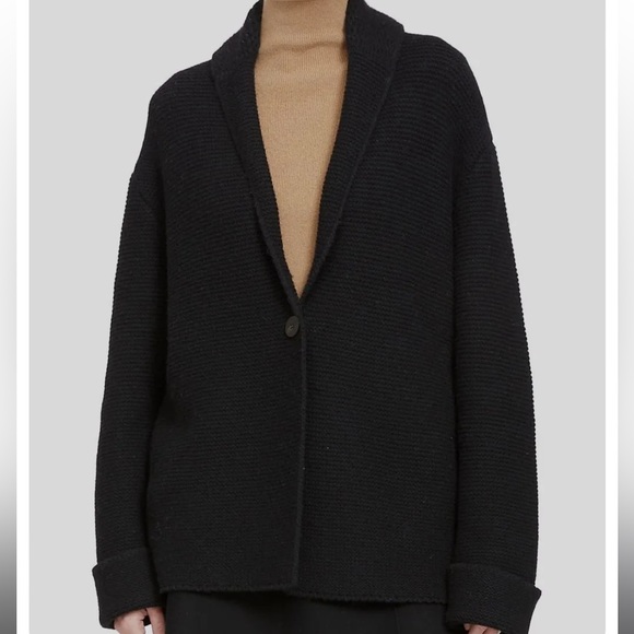 Theory Sweaters - Theory Black Wool Cashmere Cardigan Sweater